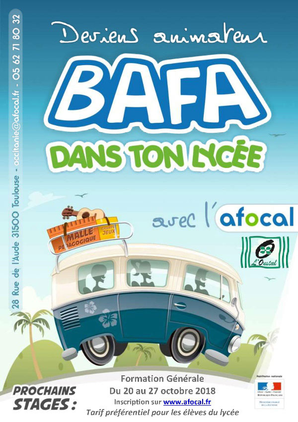 Passe ton BAFA dans ton Lycée